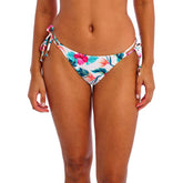 Freya Palm Paradise Side Tie Bikini Brief - White